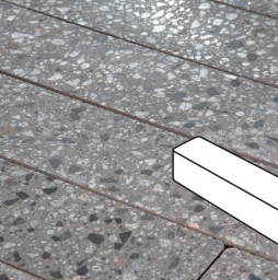 Плитка тротуарная Готика, Granite FINO, Ригель Б.3.П.8, Галенит, 360*80*80 мм
