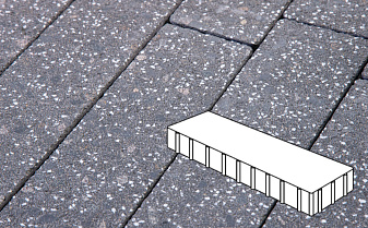 Плитка тротуарная Готика, Granite FINERRO, Плита, Ильменит, 500*125*100 мм