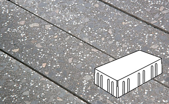 Плитка тротуарная Готика, City Granite FINO, Скада без фаски, Ильменит, 225*150*100 мм