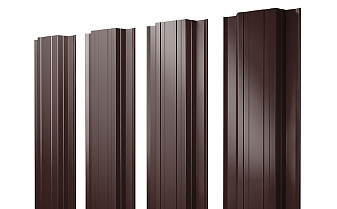 Штакетник Прямоугольный 0,5 GreenCoat Pural BT Matt RR 887 шоколадно-коричневый