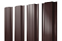 Штакетник Прямоугольный 0,5 GreenCoat Pural BT Matt RR 887 шоколадно-коричневый