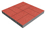 Плитка тротуарная SteinRus Грас, Antico, красный, 400*200*80 мм
