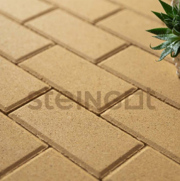 Плитка тротуарная Steingot Моноцвет, Прямоугольник, фаска 5*5, желтый, 200*100*60 мм