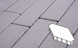 Плитка тротуарная Готика Profi, Зарядье без фаски, белый, частичный прокрас, б/ц, 600*400*100 мм