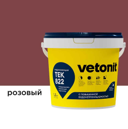 Полимерная мастика vetonit тек 822, розовый, 1,2 кг
