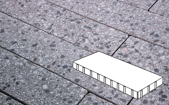 Плитка тротуарная Готика, Granite FINERRO, Плита, Галенит, 800*400*100 мм