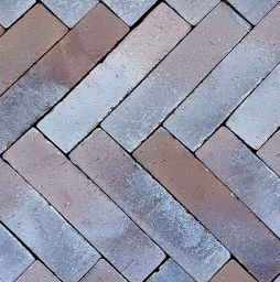 Клинкерная брусчатка Muhr №10 Violettblau geflammt, 240*55*52 мм