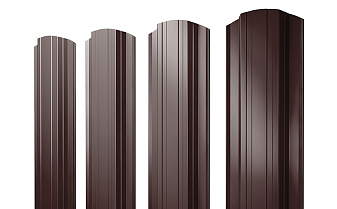 Штакетник Прямоугольный фигурный 0,5 GreenCoat Pural BT Matt RR 887 шоколадно-коричневый