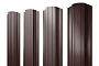 Штакетник Прямоугольный фигурный 0,5 GreenCoat Pural BT Matt RR 887 шоколадно-коричневый