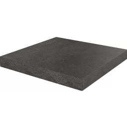 Ступень угловая клееная KERAMA MARAZZI Про Стоун черный необрезная, 330*330*9 мм