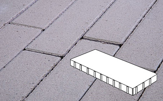 Плитка тротуарная Готика Profi, Плита, белый, частичный прокрас, б/ц, 900*300*100 мм