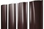 Штакетник Круглый 0,5 GreenCoat Pural BT Matt RR 887 шоколадно-коричневый