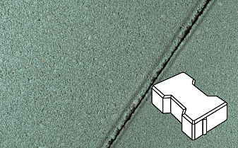 Плитка тротуарная Готика Profi, Катушка, зеленый, частичный прокрас, б/ц, 200*165*80 мм