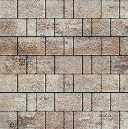 Плитка тротуарная SteinRus Бергамо А.6.Псм.4 Native, ColorMix Берилл, толщина 40 мм
