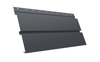 Софит металлический Grand Line Квадро брус без перфорации, сталь 0,5 мм Rooftop Matte, RAL 7024 мокрый асфальт