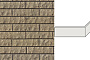 Угловой декоративный кирпич для навесных вентилируемых фасадов левый White Hills Толедо цвет F400-45