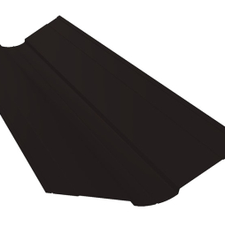 Планка ендовы верхней фигурной 100*100 мм Grand Line Satin Matt RAL 9005, 2 м