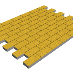Плитка тротуарная SteinRus Прямоугольник А.6.П.4 Native желтый, 200*100*40 мм