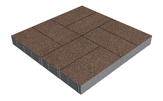 Плитка тротуарная SteinRus Грас, Antico, коричневый, 400*200*80 мм