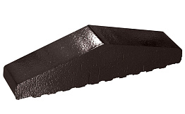 Клинкерный заборный элемент полнотелый King Klinker 17 Onyx black, 310/250*65*78 мм