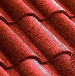 Композитная черепица рядовая Metrotile Romana Red