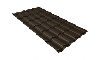 Металлочерепица Grand Line Kredo Rooftop Matte RR 32 темно-коричневый