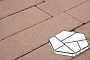 Плитка тротуарная Готика Profi, Полигональ, коричневый, частичный прокрас, б/ц, 893*780*80 мм