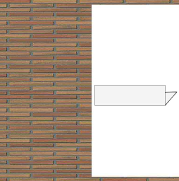 Гибкий кирпич StoCleyer Brick, угловой элемент 4/4 lintel, 11530 желтый, 400*40/100*4-8 мм