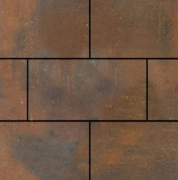 Плитка тротуарная SteinRus Парк Плейс Б.3.П.8 гладкая, ColorMix Штайнрус, 600*300*60 мм