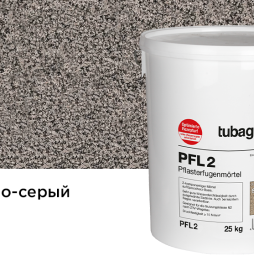 Двухкомпонентный водопроницаемый раствор для заполнения швов брусчатки tubag PFL2, каменно-серый, 25 кг