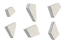 Плитка тротуарная Оригами Б.4.Фсм.8 Гранит белый