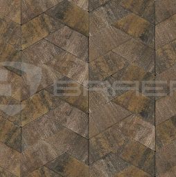 Плитка тротуарная BRAER Трапеция Color Mix Рускеала, 360/156*180*60 мм