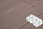 Плитка тротуарная Готика Profi, Газонная решетка, коричневый, частичный прокрас, с/ц, 450*225*80 мм