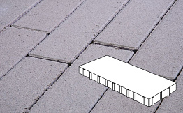 Плитка тротуарная Готика Profi, Плита, белый, частичный прокрас, б/ц, 800*400*100 мм