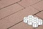 Плитка тротуарная Готика Profi, Экопарковка, коричневый, частичный прокрас, б/ц, 600*400*100 мм