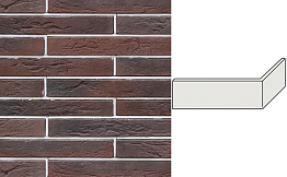 Угловой декоративный кирпич для навесных вентилируемых фасадов левый White Hills Остия брик цвет F381-45