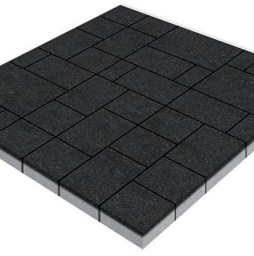 Плитка тротуарная SteinRus Инсбрук Альпен Б.7.Псм.6, Backwash, Базальт, толщина 60 мм