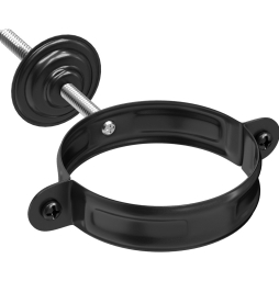 Хомут Aquasystem с комплектом крепления PE dRain RAL 9005 для системы D 125/90 мм