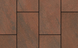 Плитка тротуарная Прямоугольник (Ла-Линия) Б.5.П.8 Листопад гладкий Клинкер 600*300*80 мм