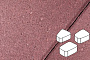 Плитка тротуарная Готика Profi Веер, красный, частичный прокрас, с/ц, толщина 60 мм, комплект 3 шт