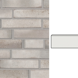 Клинкерная плитка угловая Stroeher Wasserbrand, 672 zinngrau, 240*115*52*12 мм