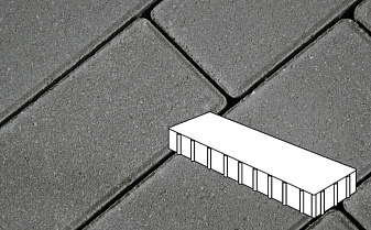 Плитка тротуарная Готика Profi, Плита, серый, полный прокрас, с/ц, 500*125*100 мм