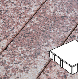 Плитка тротуарная Готика Granite FINERRO, Квадрат В.2.К.8, Сансет 200*200*80 мм