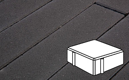 Плитка тротуарная Готика Profi, Квадрат, черный, частичный прокрас, с/ц, 100*100*100 мм