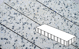 Плитка тротуарная Готика, City Granite FINO, Плита, Грис Парга, 500*125*100 мм