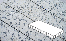 Плитка тротуарная Готика, Granite FINO, Плита, Грис Парга, 900*300*100 мм