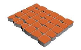 Плитка тротуарная SteinRus Классико Нео, гладкая, оранжевый, толщина 60 мм
