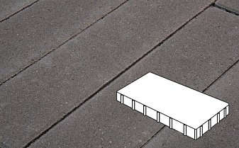 Плитка тротуарная Готика Profi, Плита, темно-серый, частичный прокрас, с/ц, 600*200*60 мм