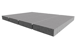 Плитка тротуарная SteinRus, Аликанте Б.2.П.8, гладкая, серый, 900*300*120 мм