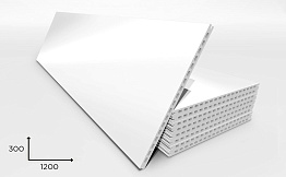 Керамогранитная плита Faveker GA20 для НФС, Blanco Brillo, 1200*300*20 мм